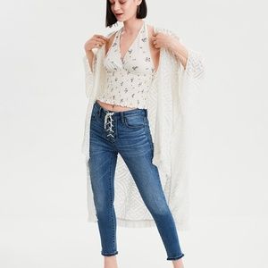 AEO MESH KNIT MIDI KIMONO